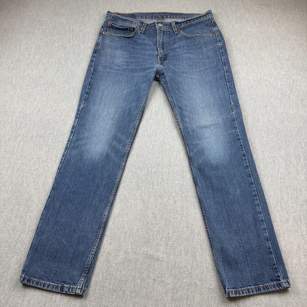 Levis 511 Jeans Mens 34X30 Blue Denim Slim Stretch  Pockets Classic Cotton Pants